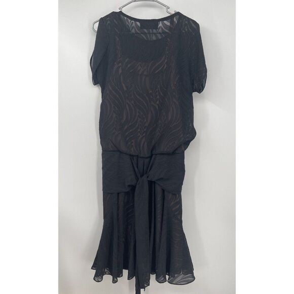 Geary Roark Kamisato Vintage 90s Black Dress W/ Slip - Picture 2 of 5